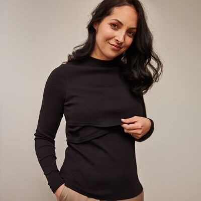 Jasmine nursing long-sleeved top made from organic cotton