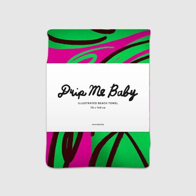 Illustrated Beach Towel - Drip Me Baby (70x140cm)