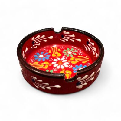 Ceramic Ashtray – Iznik, Red Floral – 10cm