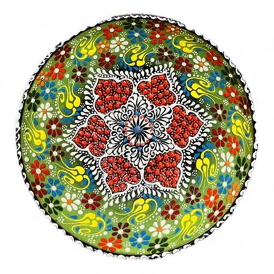 Ceramic Large Bowl – Iznik, Garden Mint – 20cm