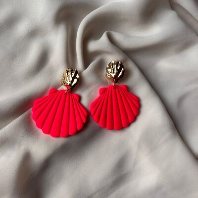 Sirena - Boucles d'oreilles rose fluo