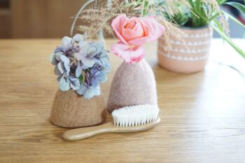 Brosse à cheveux bébé en bambou et poils de chèvre 3