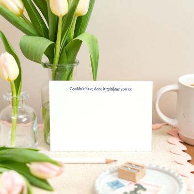 Letterpress Support Thank You Card