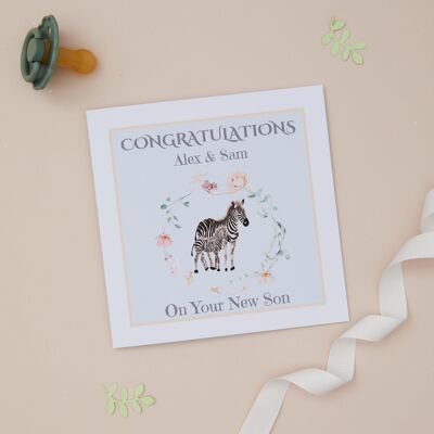 Biglietto di auguri personalizzato per neonato