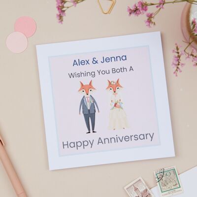 Carte de félicitations pour l'anniversaire d'un couple