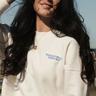 BYRON BAY WHITE SWEATSHIRT