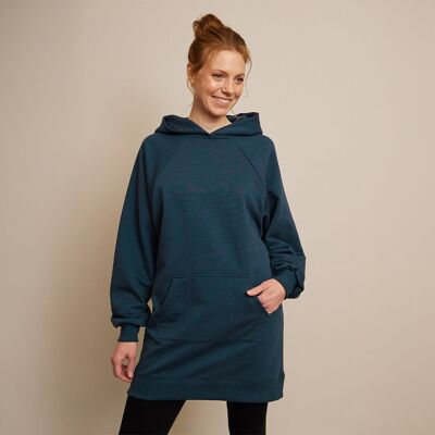 Felpa con cappuccio oversize per l'allattamento in cotone biologico 2.0