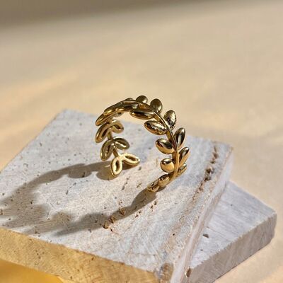 Bague feuille réglable en acier inoxydable