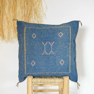 🌿 Moroccan Cactus Silk Pillow Cover – Handwoven Artisan Décor