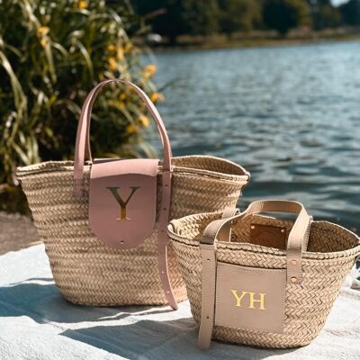 Timeless Artisan Basket – Leather & Palm Blend