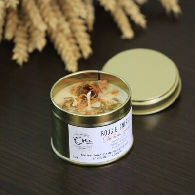 Sacred Chakra Candle - Creativity & Energy - Jasmine scent. Energy healing candle. Well-being candle. Flower candle.Vegetable candle