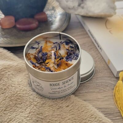 Serenity Candle - Water Flower fragrance - set sail. Energy healing candle. Well-being candle. Flower candle.Vegetable candle