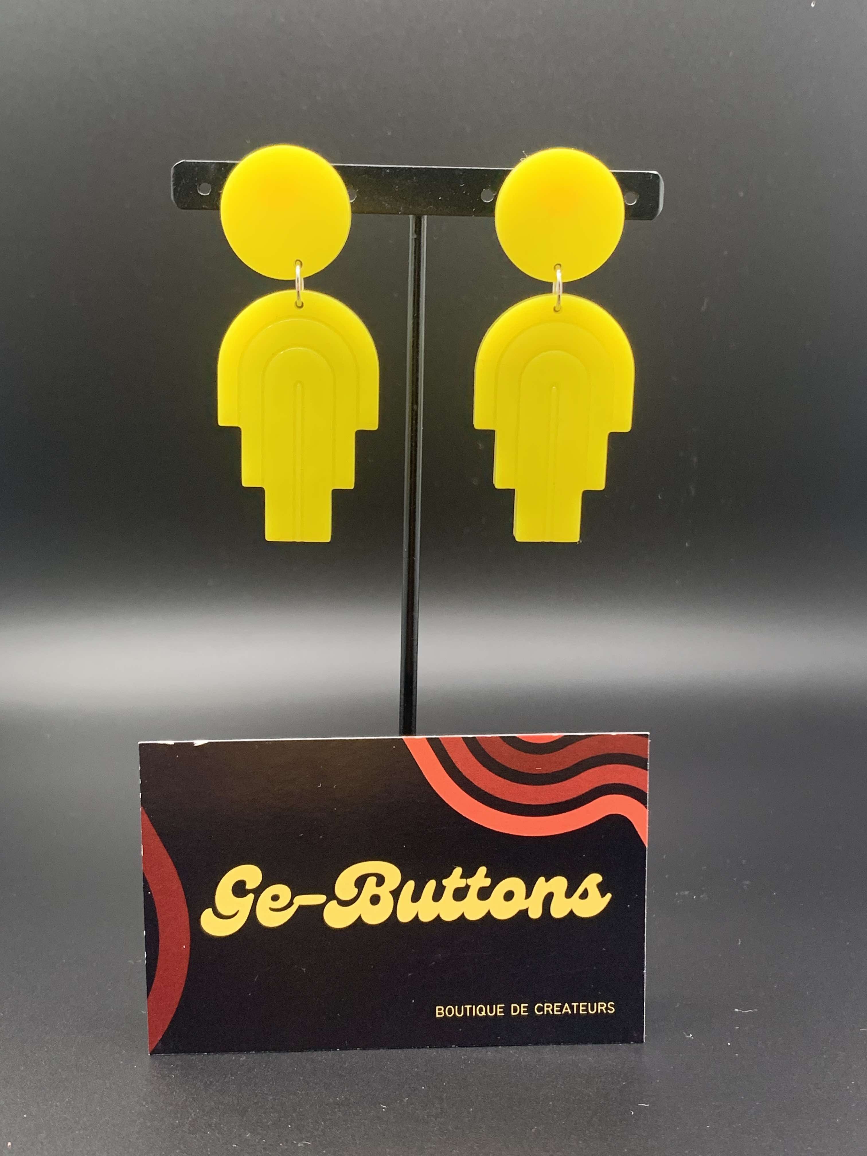 GE Yellow Earrings
