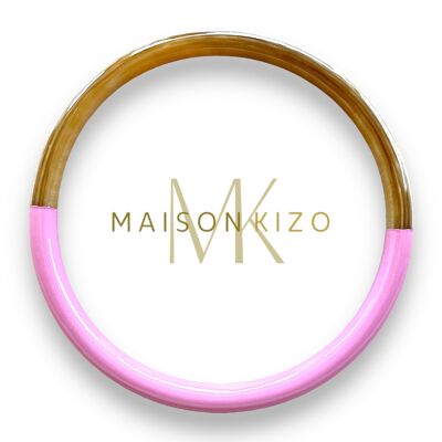 Brazalete de cuerno de búfalo rosa C16 4/5 mm