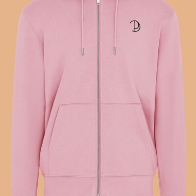Embroidered P Zip-Up Hoodie