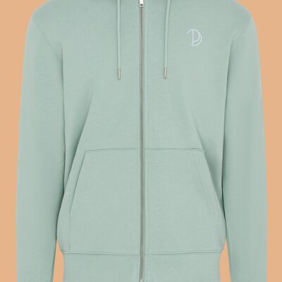 Embroidered P Zip-Up Hoodie
