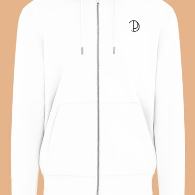 Embroidered P Zip-Up Hoodie