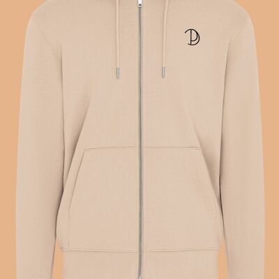 Embroidered P Zip-Up Hoodie