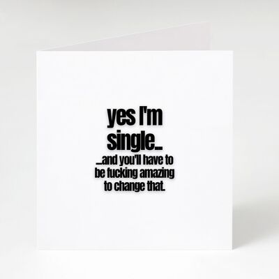 Single as a Pringle-Notecard
