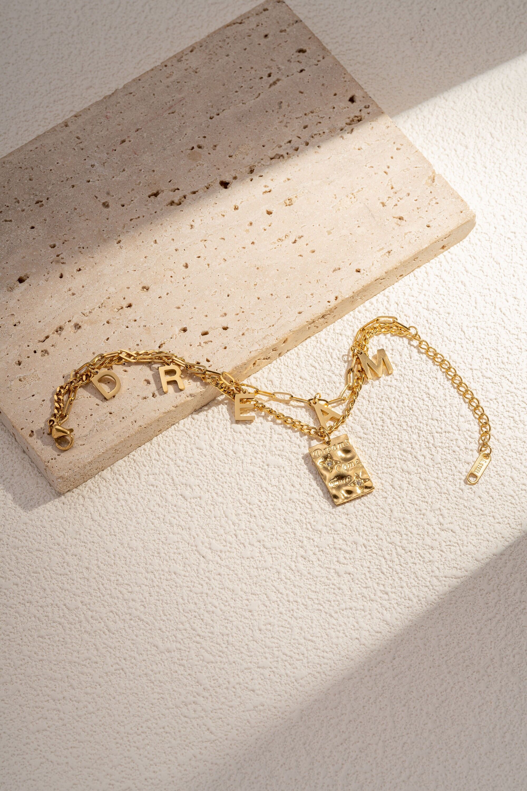 Pulsera de doble vuelta DREAM en acero inoxidable