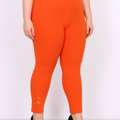 Plus size orange leggings (B207&ORANGE)