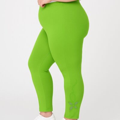 Plus size green leggings (B207&VERT)