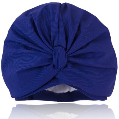 Turbante de ducha de licra azul real