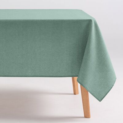 Plain stain-resistant waterproof cotton-feel fabric tablecloth INDIRA