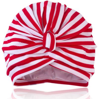 Stripey Red Shower Turban