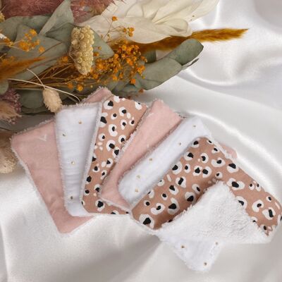 Pack of 5 washable bamboo sponge cotton pads