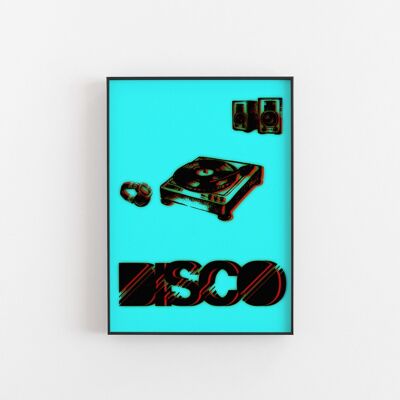 Disco Dex- Wall Art Print-A5 1
