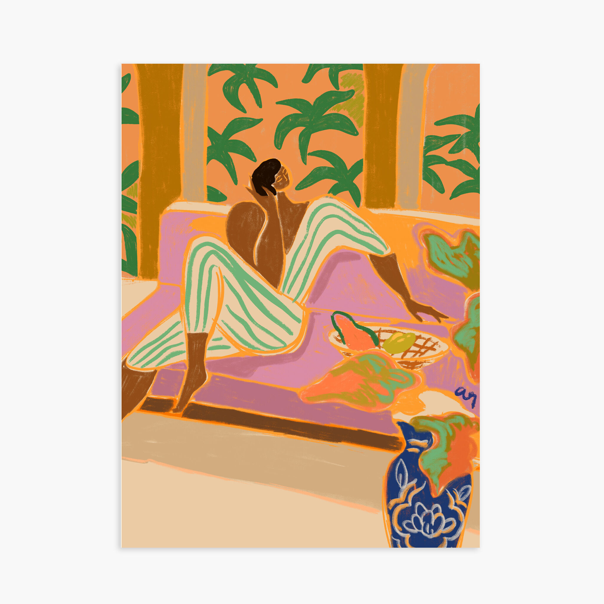 POSTER 30X40 CM - Faulenzen in der Dämmerung