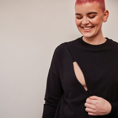 Maglione da allattamento Azalea in cotone biologico 2.0