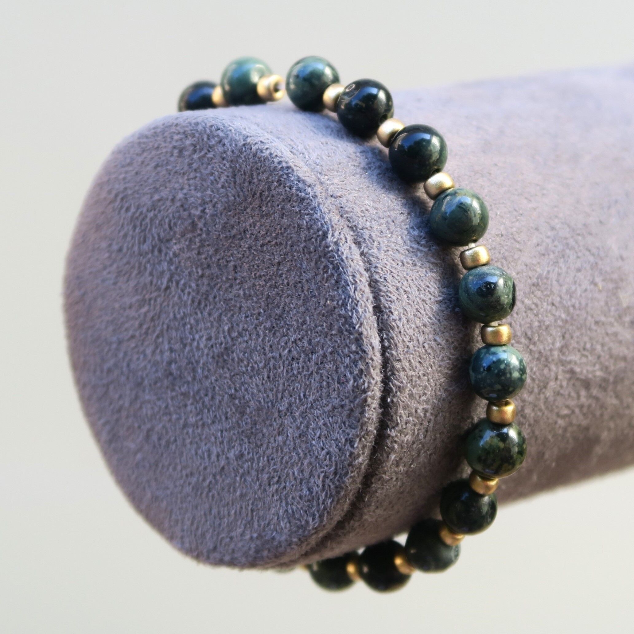 Bracciale in pietra fine - diaspro Kambaba