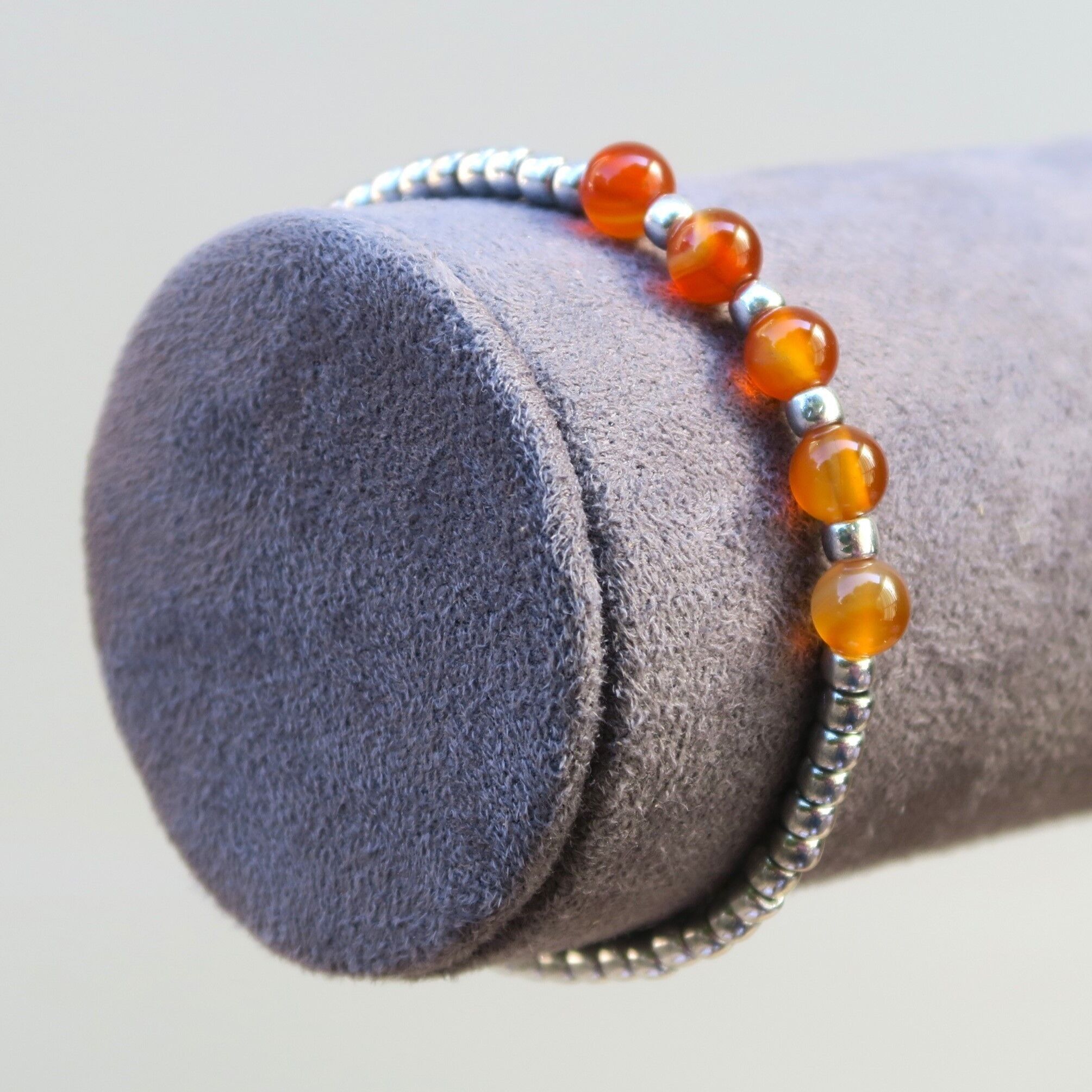 Bracciale in pietra pregiata - Corniola