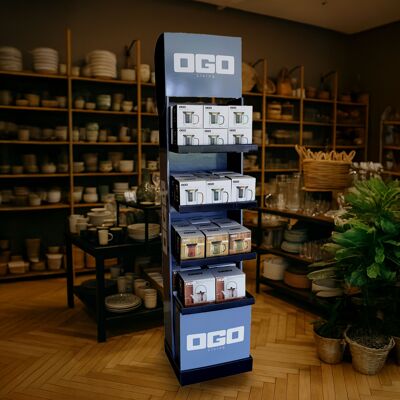 Glass tea collection pack with free display