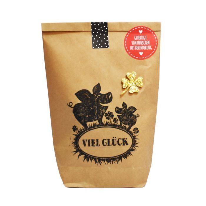 Good luck surprise bag with lucky clover leaf