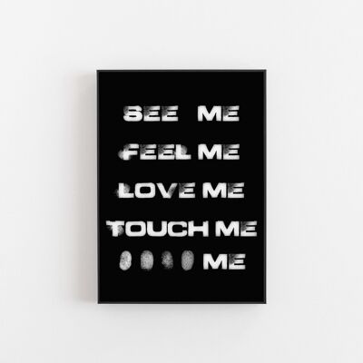 Touch Me-Black - Wall Art Print-A3