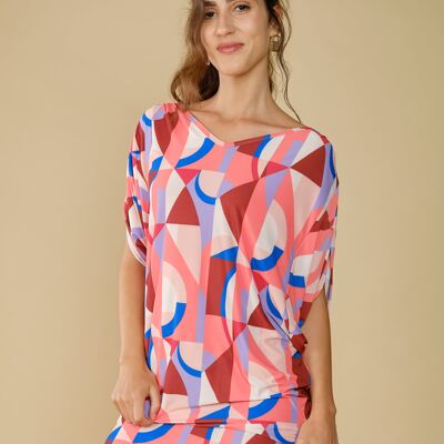 Vassy printed loose short dress - Arielle