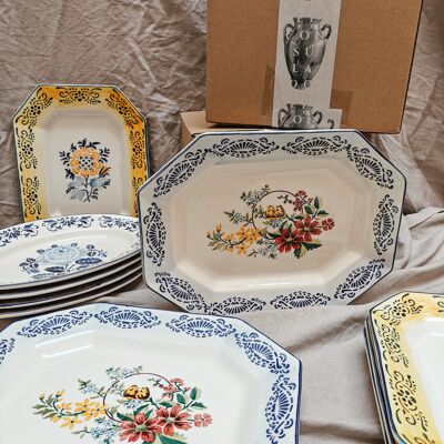 Hand-painted ceramic octagonal tray – Portugal