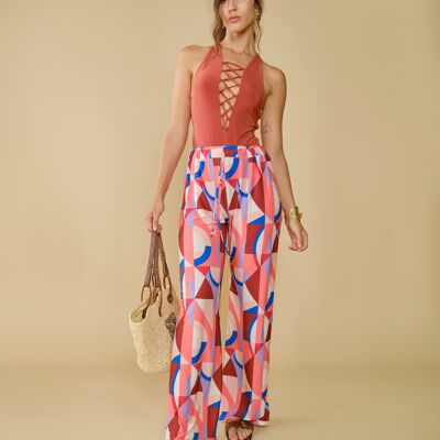 Vassy printed flowing pants - Claudia