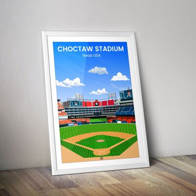Coctaw Stadium Baseball Poster - Baseball Poster Texas USA
