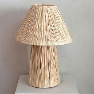🏠 Raffia House Lamp – Handmade in Morocco with Natural Fibers