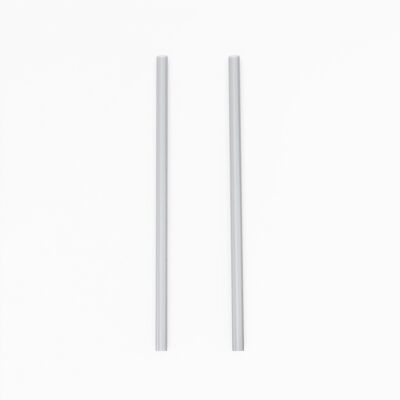 Reusable silicone straw set