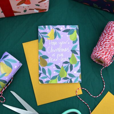 Hope your Christmas is just pear-fect!' card