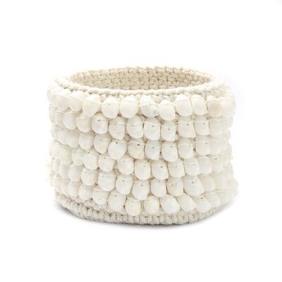 The Kai Macrame Planter - White - M