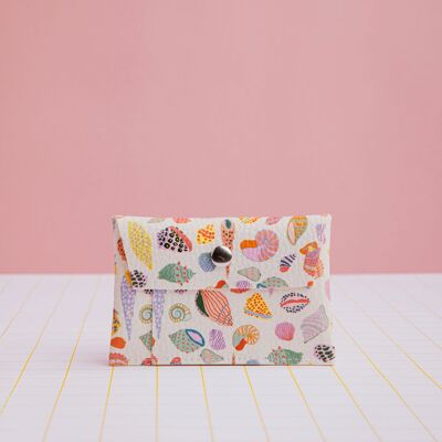 Beige Shell Card Holder