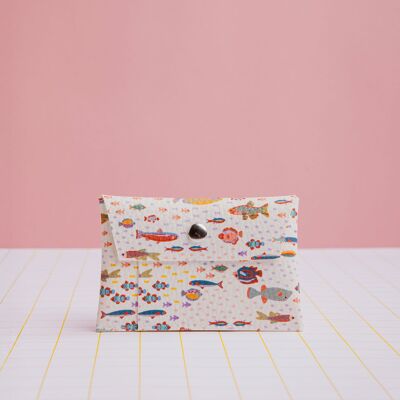 Beige Fish Card Holder