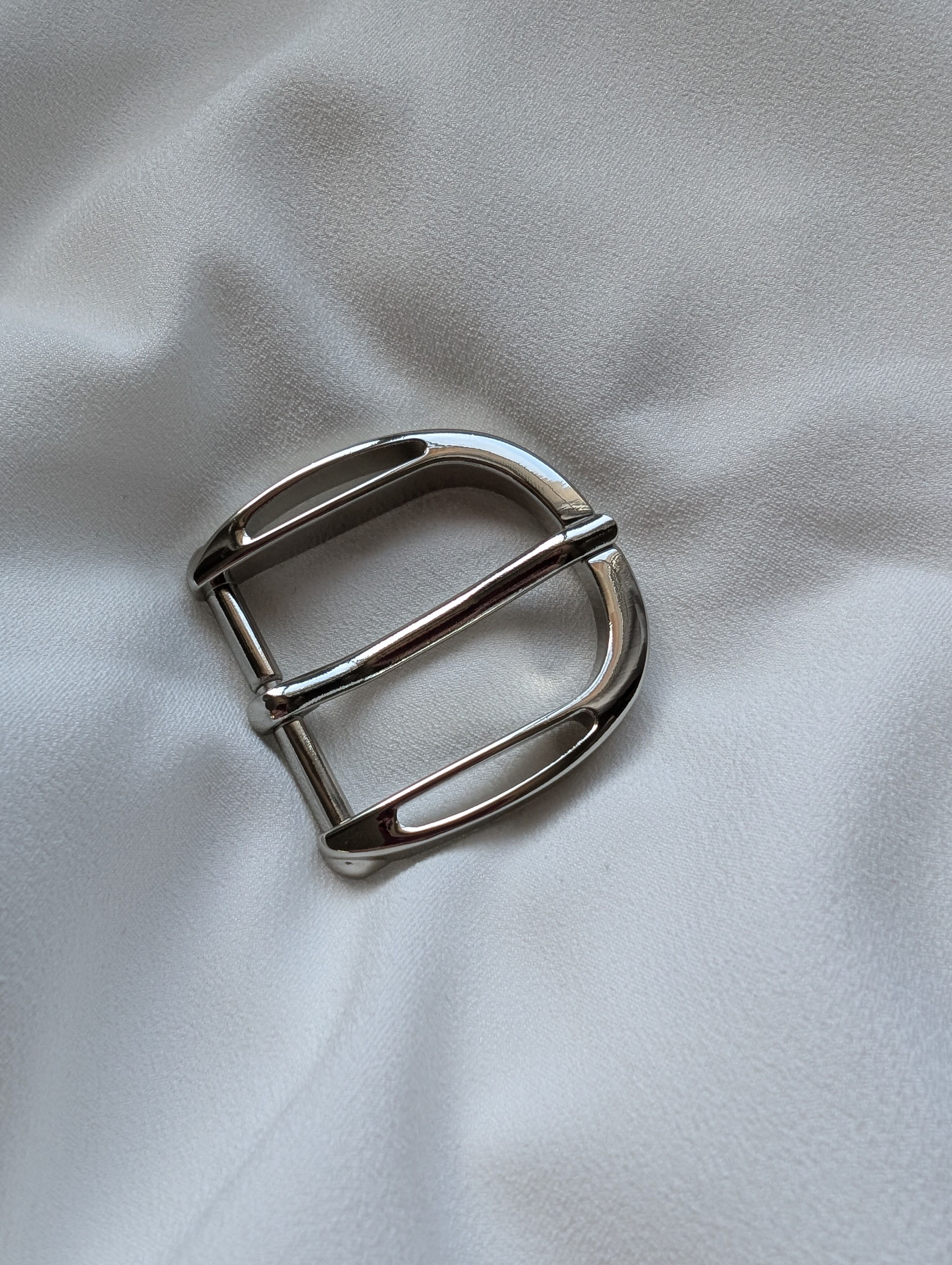 30 mm silberne Gürtelschnalle aus Metall