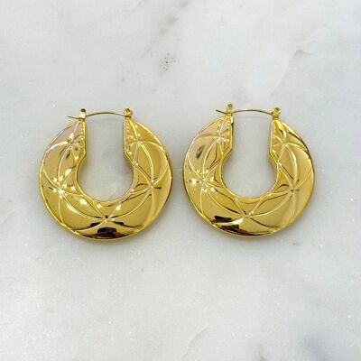 Boucles d'oreilles créoles en acier inoxydable Sera